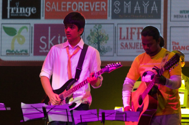 Boy White shirt Guitar